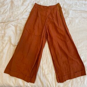 Rachel Comey Burnt Orange Linen Pants Sz 2